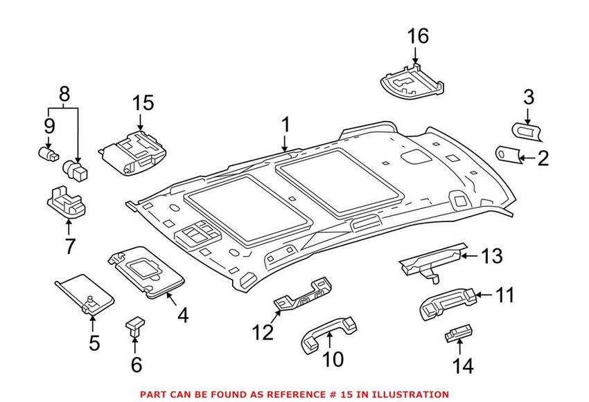 Mercedes Reading Light 16690668027H52